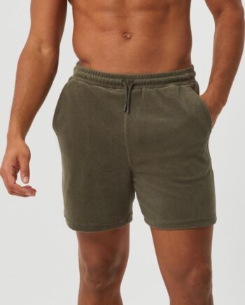 Borg Toweling Pool Shorts Egret