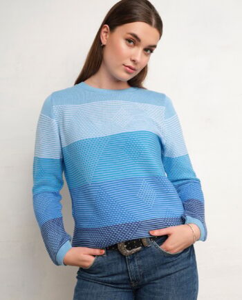 Skovhuus Kvinde Ruth Striktrøje Pool Blue