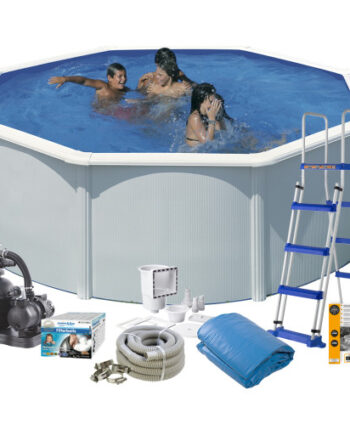 Swim   Fun Komplet Pool Med Tilbehør ø350x120 Hvid