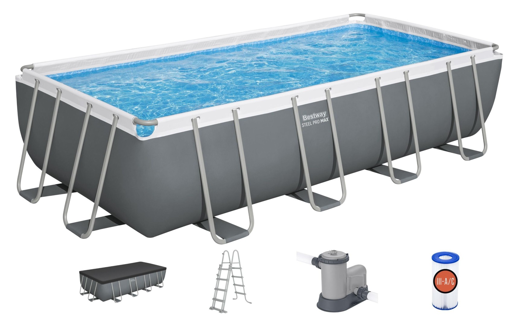 Bestway Steel Pro Max Rektangulær Pool 549 274 122