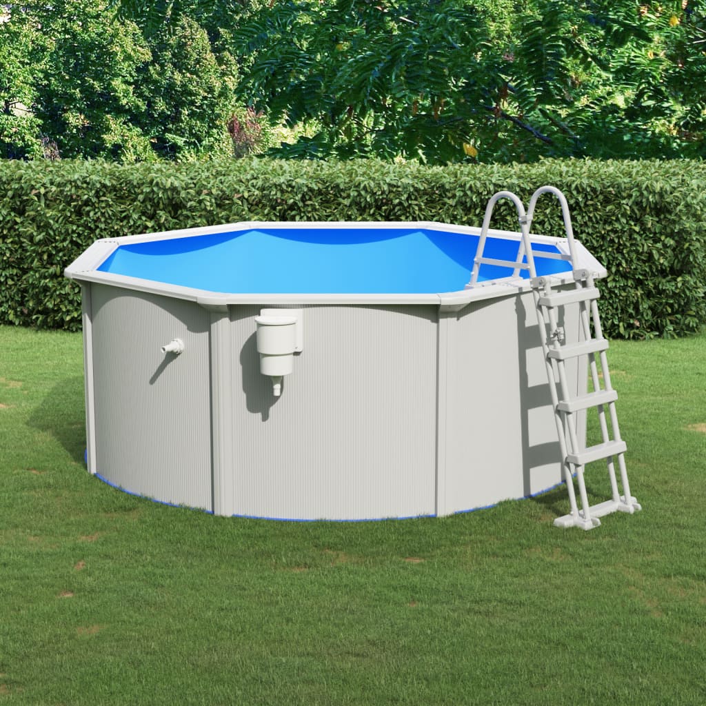 Swimmingpool Med Poolstige 300x120 Pool Pumpe 460 120