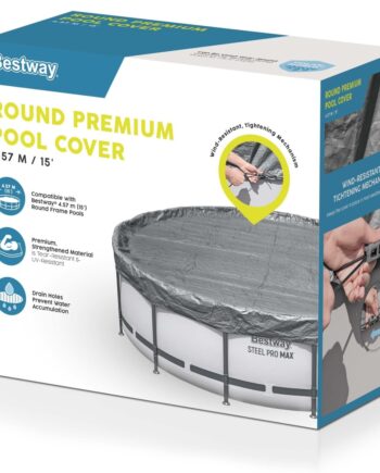 Bestway Overdækning 457cm Premium Rund Poolcover