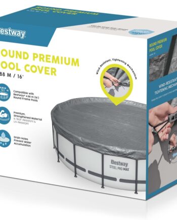 Bestway Overdækning 488cm Premium Rund Poolcover