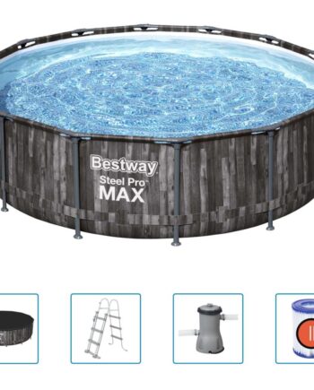Bestway Steel Pro Max Rund Fritstående Pool 427107 Komplet Sæt