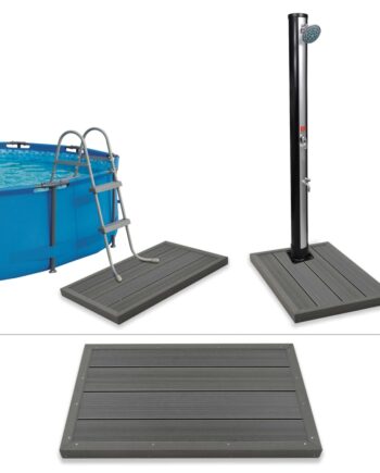 Gulvelement Til Soldrevet Bruser Poolstige Wpc Brun