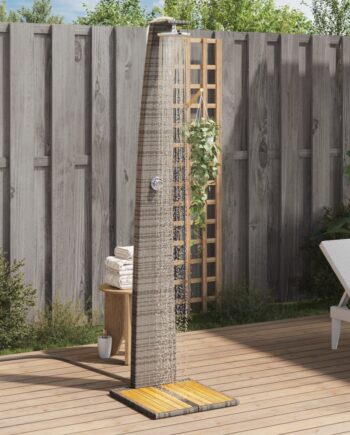 Havebruser 55x60x224 Polyrattan Akacietræ Grå