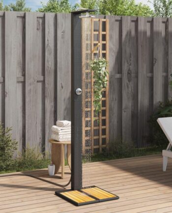 Havebruser Polyrattan Med Akacietræsbase  224 Sort