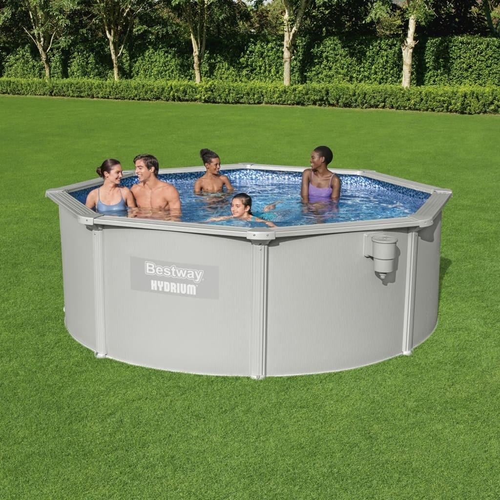 Bestway Hydrium Fritstående Pool 360 120 Rund Grå