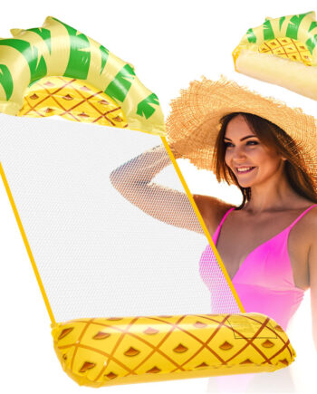 Oppustelig Madras Strandhængekøje Vand Liggestol Swimmingpool Ananas