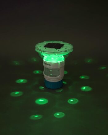 Bestway Flydende Sollys Med Led Lysstrimler Hvid Abs
