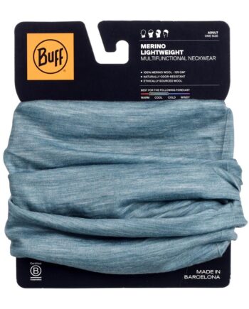 Halsedisse Buff Merino Lightweight Solid Pool Blå