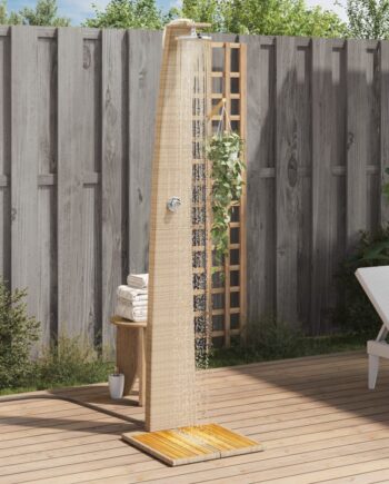 Havebruser 55x60x224 Polyrattan Akacietræ Beige