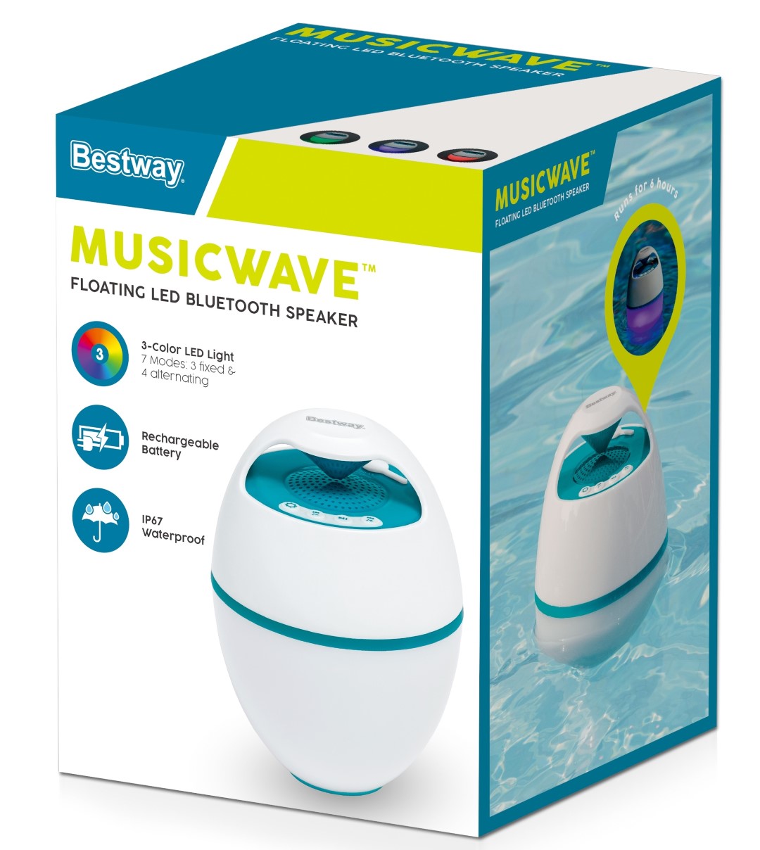 Musicwave Flydende Led Bluetooth Højtaler Til Pool