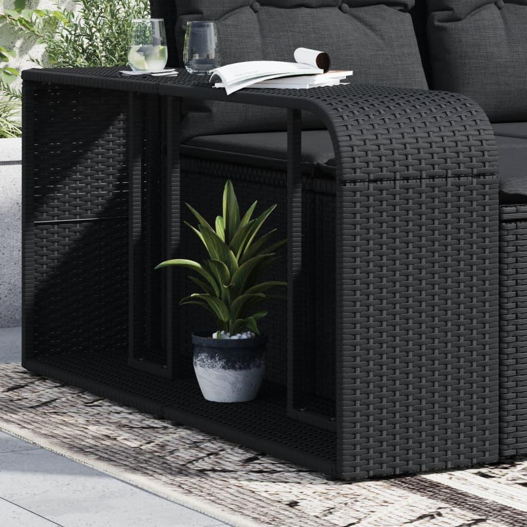 Opbevaringshylder Stk Sort Polyrattan