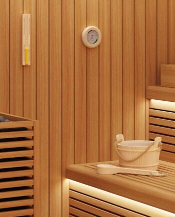 Sauna Tilbehørs Sæt Stk Brun Massivt Fyrretræ Hamp
