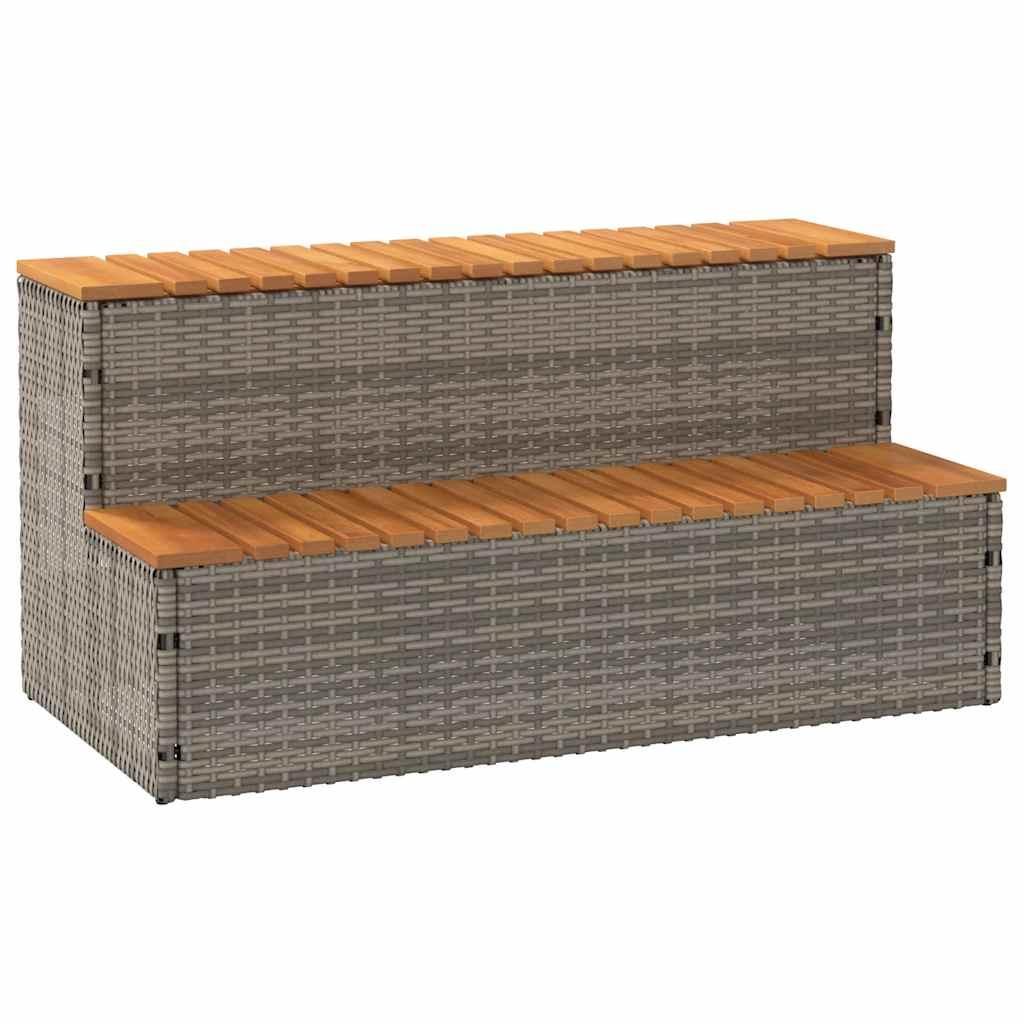 Spatrin 100 Polyrattan Akacietræ Grå